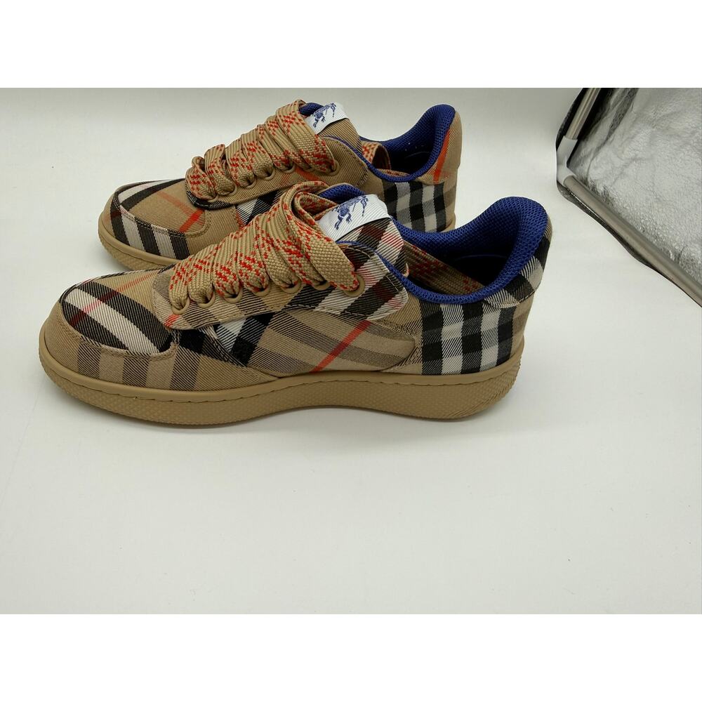 Burberry Terrace Check Cotton Low-Top Sneakers SZ:35.5 - Picture 8 of 12